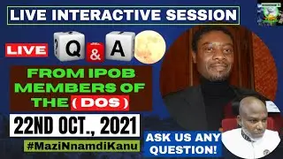 Special Live Broadcast By IPOB Head Of The [ HOD ] Mazi Chika Edozierem 22nd October 2021 #FreeMNK