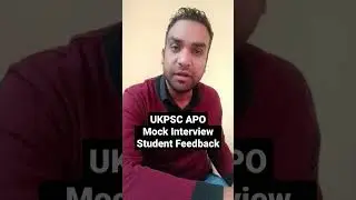 😮 Student Feedback - Mock Interview UKPSC APO #shorts