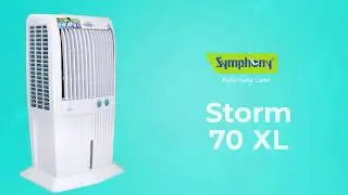 Symphony Storm 70XL Air Cooler with extra powerful fan and honeycomb pads