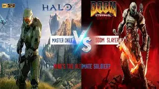 Master Chief vs Doom Slayer:Which Legendary Soldier Reigns Supreme? (Halo,Doom,Video Game)#showdown
