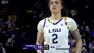 LSU women's b-ball F Grace Knox fouled, hits free throws vs. Alcorn State