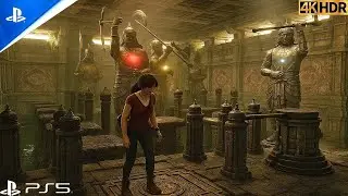 Impossible Hidden Ancient Statue Trap (PS5) Uncharted | Realistic Immersive Gameplay (4K60FPS)