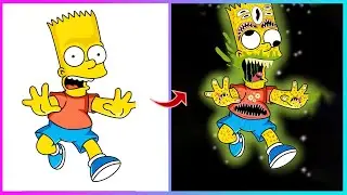 Simpson Transformation In Halloween - Glow Up Halloween