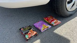 Car vs Crunchy and Soft Things! Experiments Crushing Car! Car vs noodle 🍜 