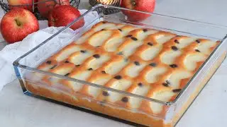 Saftiger Apfelkuchen mit Sauce