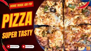 Pizza at Home | Air Fry Pizza Recipe | Crispy & Cheesy Veg Pizza #trending #pizzaathome #pizza