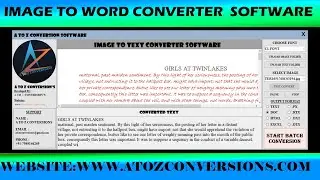 Image To MS Word Converter Software |  Image To Word Conversion Software  | Image To Word |