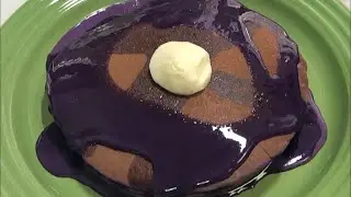 Ube Pancake with Ube Syrup