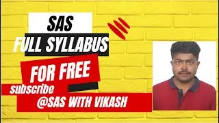 Full SAS syllabus __ Free of cost in Easy way
