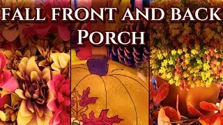 FALL FRONT AND BACK PORCH | DECORATE WITH ME | FALL DECORATING | FALL PORCH DECOR | FALL PORCH IDEAS