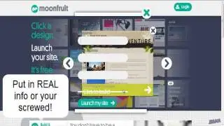 (Moonfruit) Creating a Website: Sign Up + Tools