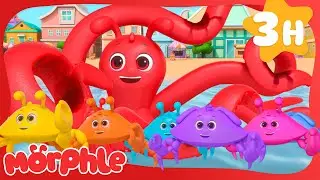 Morphle Dinosaurs 🦖Rainbow Seaside Animals Takeover 🦕 Cartoons for Kids | Cartoon Compilation