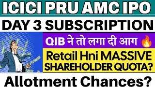 ICICI Prudential AMC IPO Subscription Status | ICICI Prudential AMC IPO Shareholder Quota 🔥