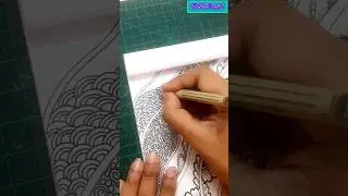 Zentangle doodle Art for beginners | Doodle Art | Tangle patterns #shorts #arttutorial #zendoodle