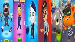 Subway Surfers VS TALKING TOM GOLD RUN VS runner Cat Panda Panda Run  koko the robber SPLASH FORCE