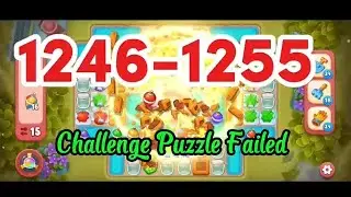 Level 1246-1255 No Boosters Walkthrough 💫 Match-3 Game Gardenscapes #games #gaming #gameplay