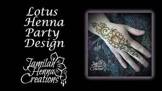 Lotus Henna Design with Glitter!