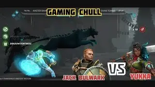 😈amazing gameplay of jack bulwark vs yukka (talent,tips and tricks of jack) in shadowfight4#sf4#sf