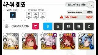 [NIKKE] Campaign 42 - 44 Boss (Only One) | 614,567 BP (%10 Deficit)
