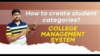 How to Create Student Categories in College Management Software : Part - C29