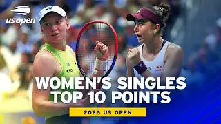 Women's Singles Top 10 Points Of The Tournament | 2026 US Open