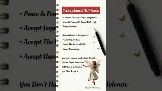 Acceptance Is Peace | #motivation #shorts #tricks #selfimprovement #psychology #tricks #life
