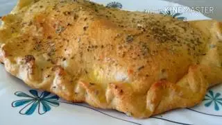 SALGADO CALZONE DE FRANGO E QUEIJO ,FÁCIL
