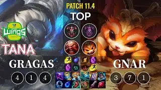 JAG TaNa Gragas vs Gnar Top - KR Patch 11.4
