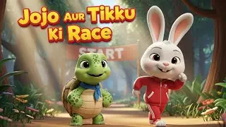 JoJo aur TiKKu ki Race | Rabbit aur Tortoise Race | Narrative Poem | Funny Poem | Joyful Dream World