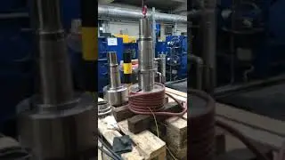 Air-cooled induction machine disassembling and shrink fitting applications for couplings and bearing