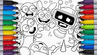 SAD LOVE STORY FunBot and Girls! Coloring Pages | How to Color INCREDIBOX SPRUNKI?