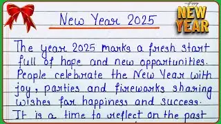Essay On New Year 2025 // English Essay On New Year // Happy New Year Essay