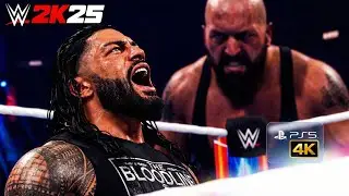 ROMAN REIGNS SPEARS A GIANT! | Roman Reigns vs. Big Show | (WWE 2K25 PS5) | 4K |