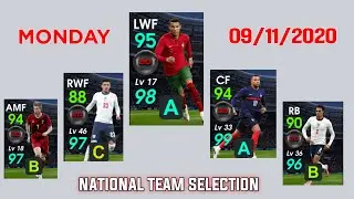UPCOMING MONDAY BIGGEST NATIONAL TEAM SELECTION FEATURED PLAYERS | PES 2021 MOBILE