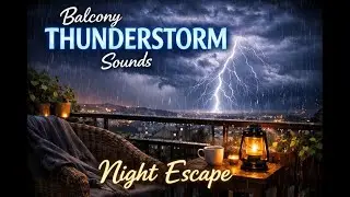 Balcony Thunderstorm Sounds &bull;  Night Escape Ambiance