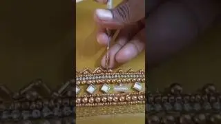 aari cut bead stitch🤔😊#shortstamil#tamilsong #bride#tricks #cut#bead#stitch#tutorial@KrisinnBoutique