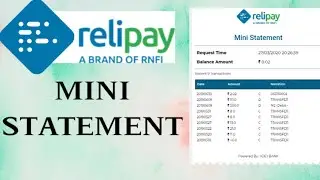 RNFI RELIPAY UPDATE | MINI STATEMENT | CASH DEPOSIT