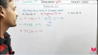 Q1) Ex-1.2 Class 7 Maths Chapter 1 Integers | Maths Class 7 CBSE By Apni ClassRoom Deepak Garg