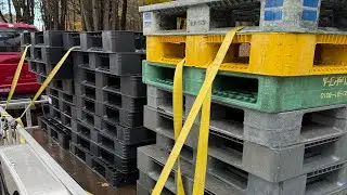 How I used Plastic Pallets to make a firewood bin and stack wood in 
