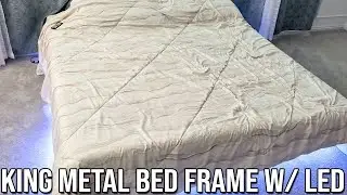 King Size Mattress Bed Frame w/ Smart LED