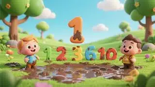 Muddy Fun Counting 1 to 10 | Playful Counting Nursery Rhyme for Kids | Baby Songs
