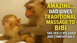 Amazing... Dad Gives Traditional Massage to BiBi After Bath &mdash; She Feels So Relaxed and Comfortable!