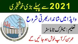 New  WAPDA JOBS 2021, Latest wapda jobs in Pakistan 2021, Govt jobs