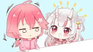 Elite Miko Surprises Ayame by Reading Difficult Kanji [Animation Hololive/SakuraMiko/NakiriAyame]