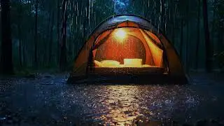 Luxury Forest Camping in Heavy Rain | Relaxing Rain for Sleep