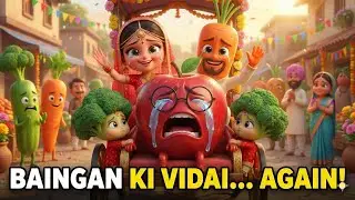 🥔🍅 Aloo Weds Tamatar: Mouse Band & Elephant Wedding Song! (Hindi Cartoon)