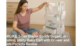 👶 BBLIKE 3-Tier Diaper Caddy Organizer - Rolling Utility Baby Cart with Drawer and Pockets Review 🛒