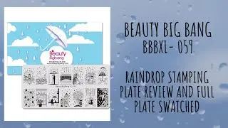 BBB XL059 Rain stamping plate full plate swatches