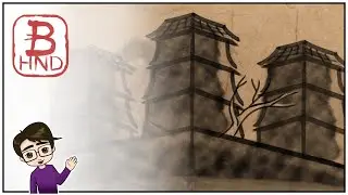 Castle - Booshido Prototype Art #sumie #speedart