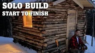 Building a Log Cabin Alone: From First Log to First Night [Full Build]